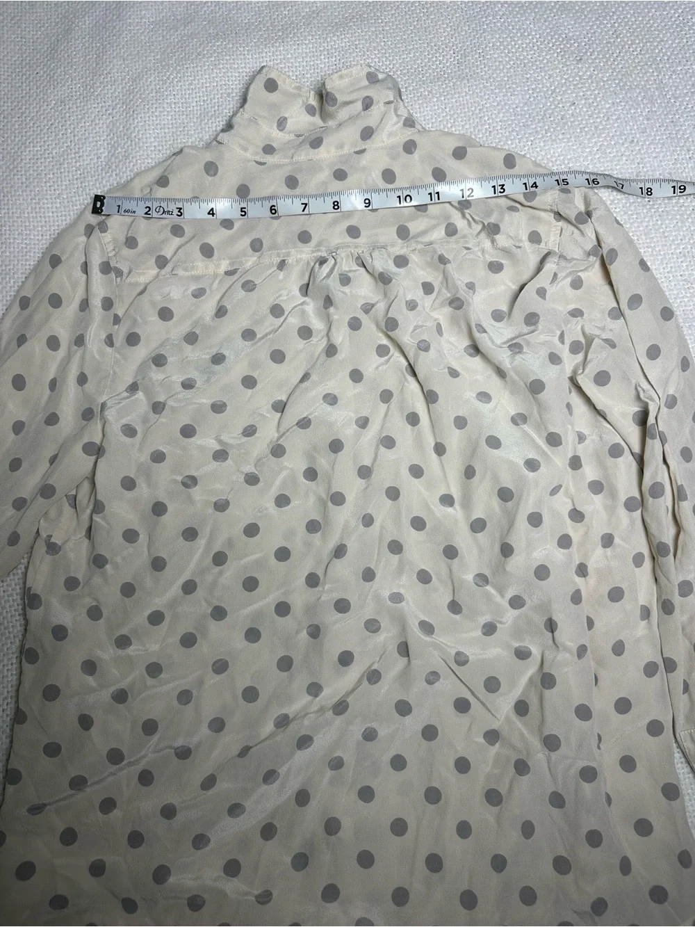 J.Crew 100% Silk Polka Dot Button-Down Shirt - Women’s Size 12